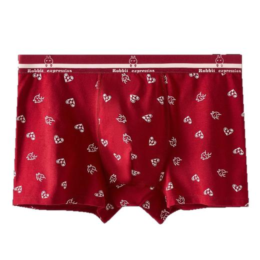 青少年男童纯棉内裤本命年抑菌初中高中抗菌学生鸿运红内裤四角裤 商品图4