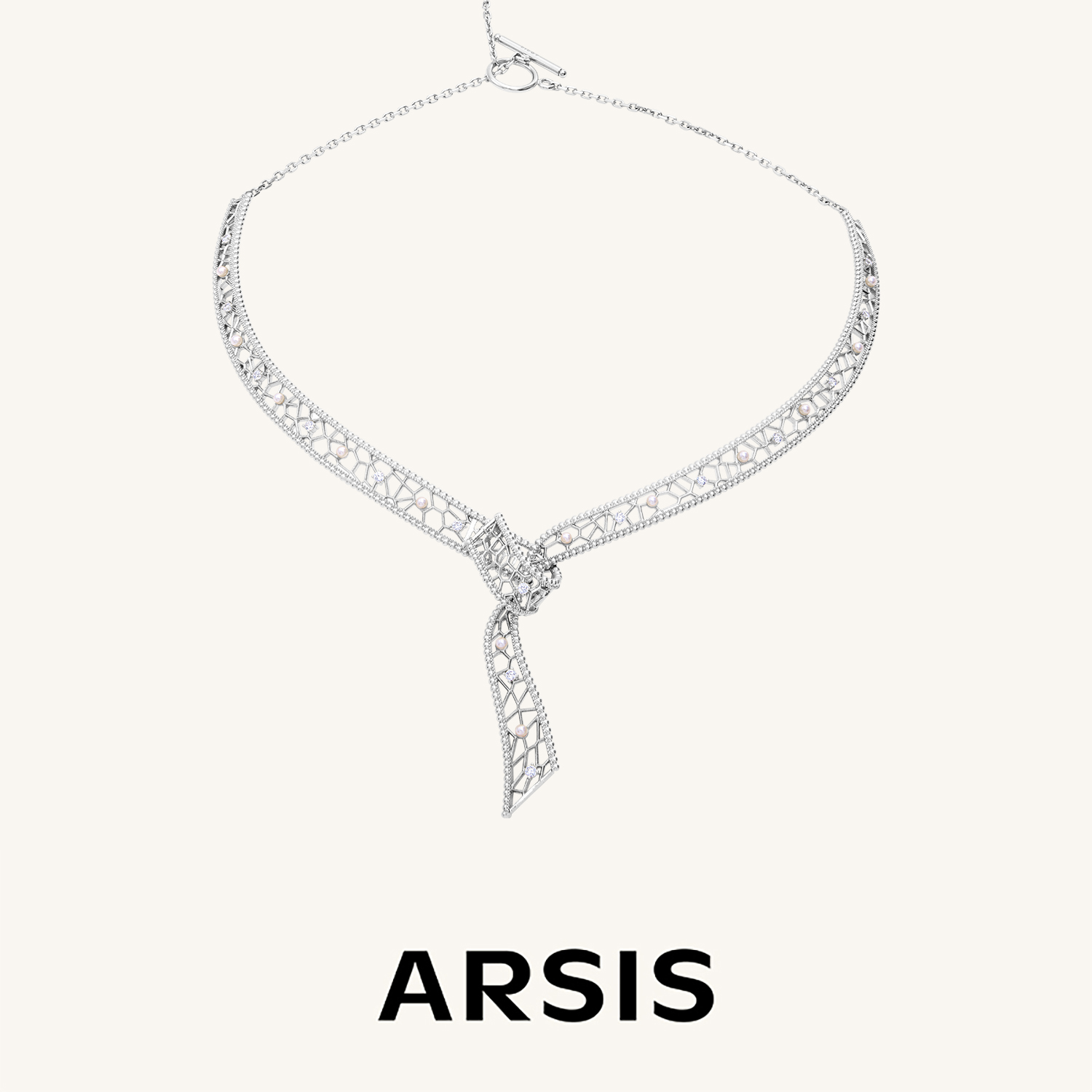 ARSIS｜纯真年代系列 复古交织飘带项链