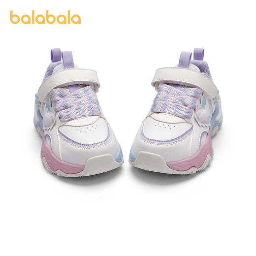 巴拉巴拉童鞋儿童运动鞋女春秋立体爱心花朵跑步鞋极简时尚慢跑鞋 商品图4