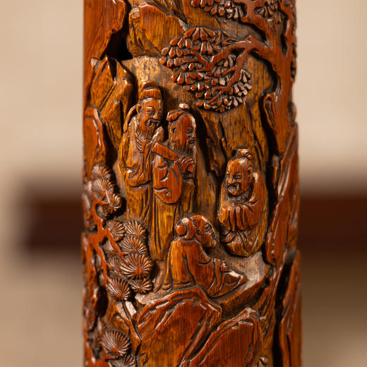 清	竹雕文人雅集香筒 商品图3