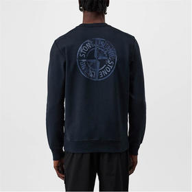 石头岛 笔刷效果印花圆领毛圈卫衣 Z-15783