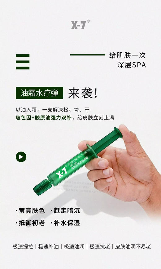 X7玻色因胶原油面霜1.5g×20支装/盒 油霜秋冬新品「油霜水疗弹」以油入霜，油霜抗老玻色因➕胶原油强力双补 商品图8