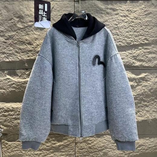 F010911字母标语刺绣羊绒连帽飞行员外套棉衣棉服 商品图5