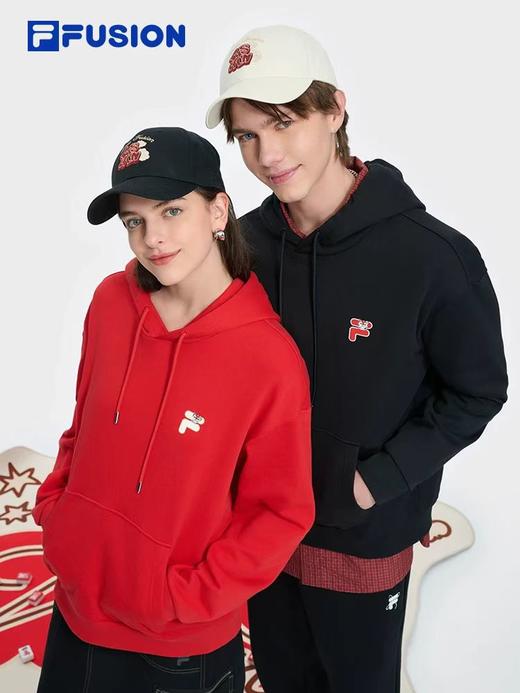 F010915运喜庆中国红加绒加厚连帽卫衣男女同款 商品图3