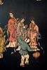 【已售】独角鹿西洋古董20世纪中国出品官邸人物与奇石花鸟主题黑漆地款彩双面八曲屏风 商品缩略图11