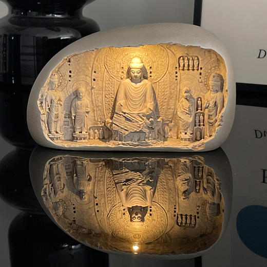 龙门石窟冰箱贴自动感应发光可充电河南洛阳文创礼品旅游纪念品 商品图4