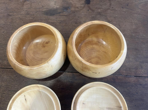 黄杨木独木围棋罐一对 商品图4