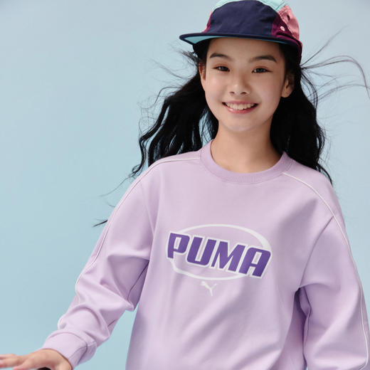 PUMA彪马官方正品 新款儿童秋季长袖卫衣简约休闲字母印花 商品图2