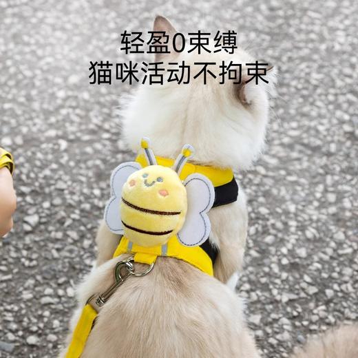 【宠物牵引绳】-小蜜蜂卡通防挣脱遛猫绳狗狗外出胸背带宠物绳子遛狗链 商品图1