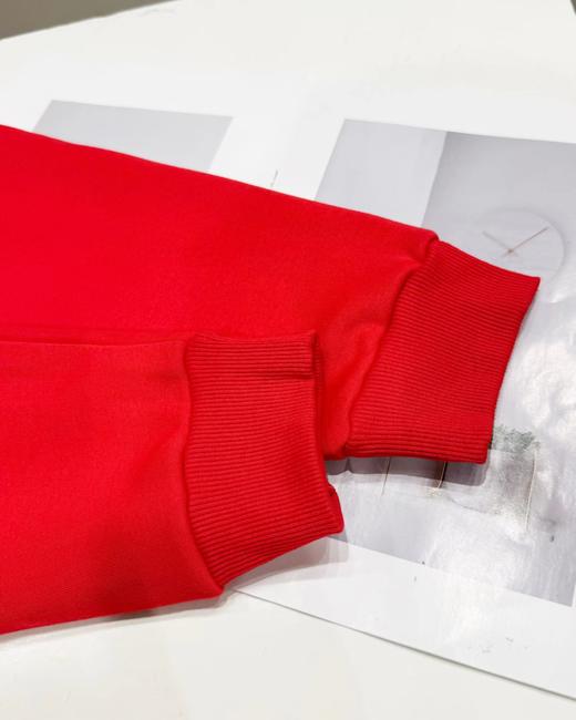 F010917新年红系列-马上生花海棠花银连帽卫衣男女同款 商品图14