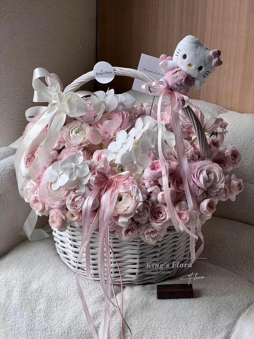 INS风手工编织花篮 /白色花篮/提篮 商品图2