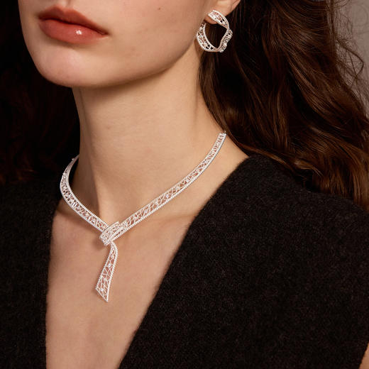 ARSIS｜纯真年代系列 复古交织飘带项链 商品图5