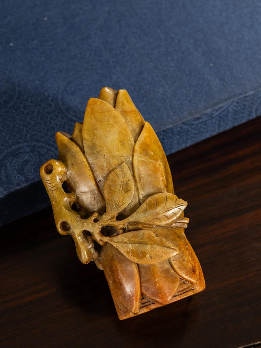 清	寿山石雕玉兰花插 商品图1