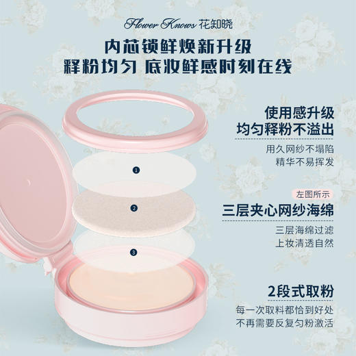 【新品开售】花知晓邦尼花园系列气垫细润贴服裸感持妆 商品图4