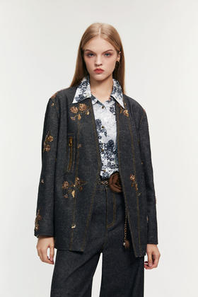 SAFICOO  摩登时尚 微阔型复古西装式外套