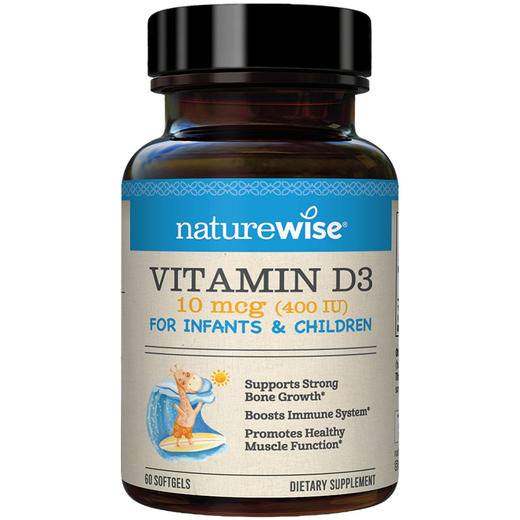 Naturewise维生素D3软胶囊型滴剂 400IU/600IU 60粒 商品图7