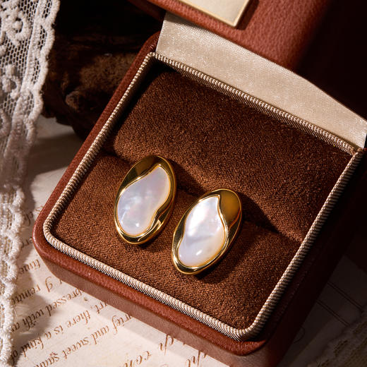 Manreya玛芮雅月隐灵石贝母项链女锁骨链百搭高级感气质精致颈饰|贝母，铜镀金 商品图5