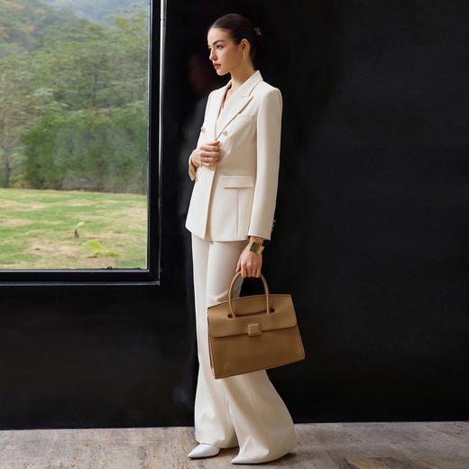 IWY/米白色羊毛西装套装女气质英伦风总裁通勤职业装高级感正装CP2712 商品图3