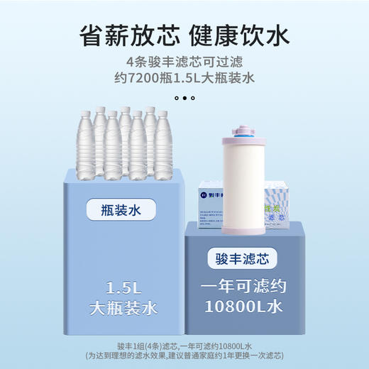 骏丰频谱净水器滤芯4条通用家用活性炭直饮水机过滤器配件 商品图1