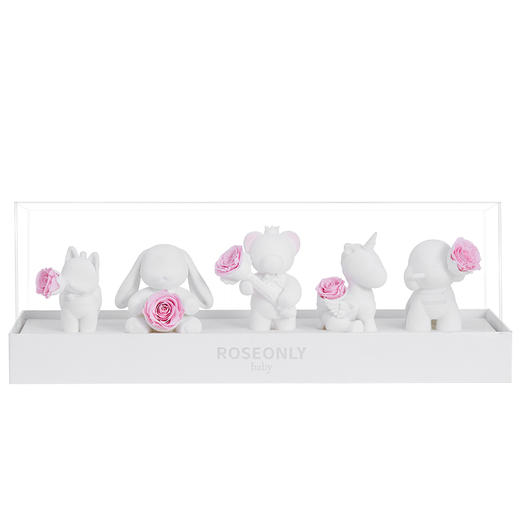 【公仔家族】ROSEONLY诺誓 永生玫瑰 公仔系列 MINI系列Baby宝贝公仔家族粉色 送朋友 送闺蜜 商品图1