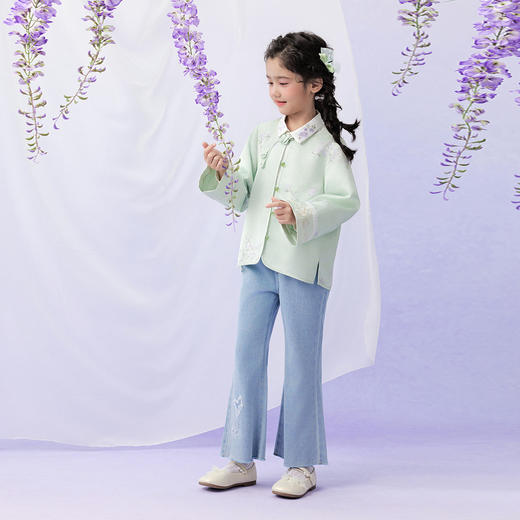 笛莎Deesha观山见女童牛仔裤 商品图2