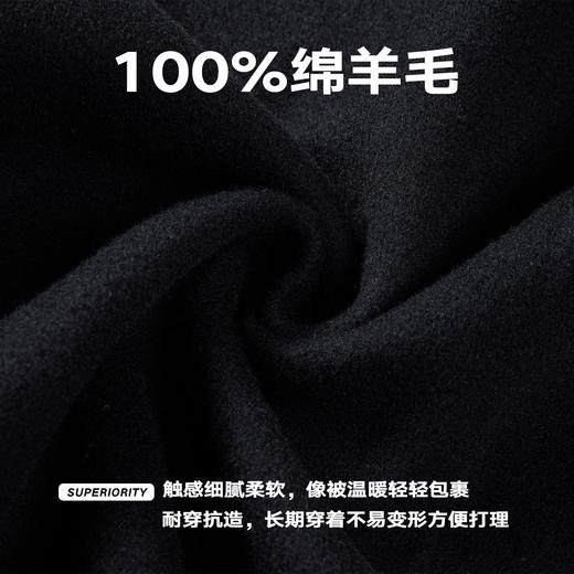 NPC潮牌100%绵羊毛拉链口袋毛呢外套短款夹克男轻奢上新NP57WC40 商品图4