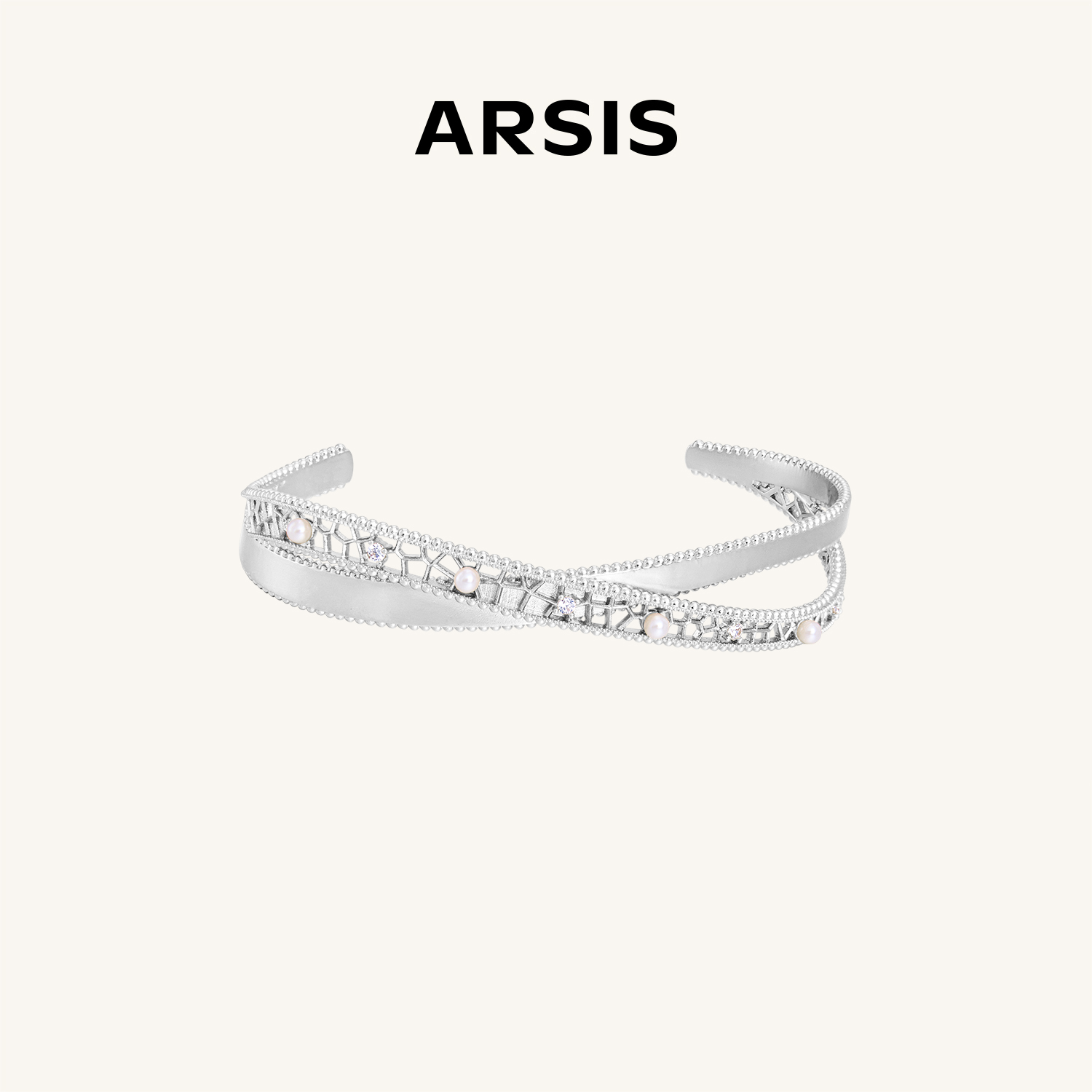 ARSIS｜纯真年代系列 复古交织飘带手镯