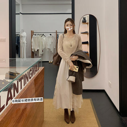 水煮牛皮内增高长筒显瘦妖精靴骑士靴 商品图4