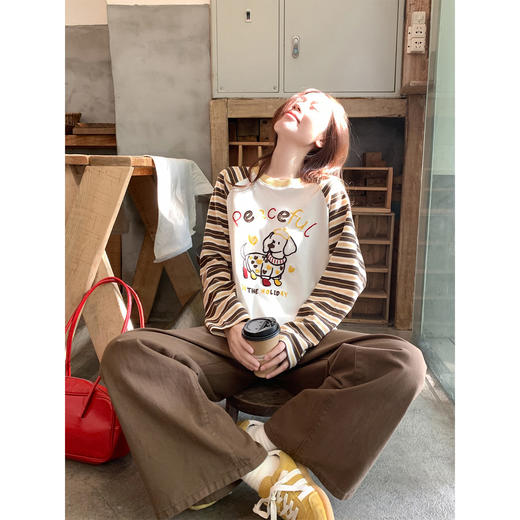 <曾小咸推荐>4.3现货秒杀 ！微信超特价！韩系小狗植绒t恤 日常199.99 立减120 秒杀79.99！！ 商品图3