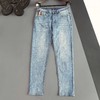 F010912新款男士个性潮派小标刺绣水洗休闲牛仔裤 商品缩略图0