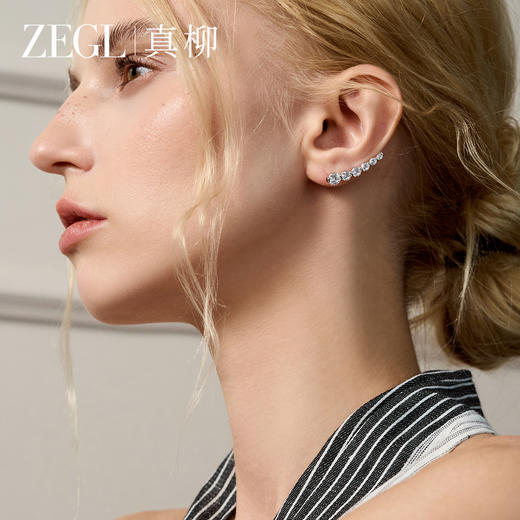 ZEGL设计师微笑弧度系列耳骨夹女轻奢气质耳环精致高级无耳洞耳饰 商品图2