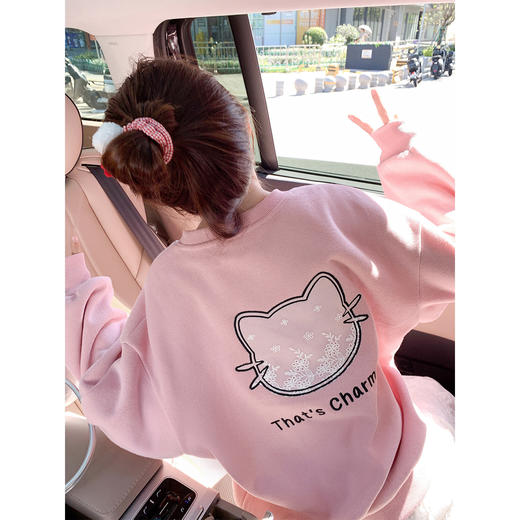 <曾小咸推荐>现货秒杀 ！微信超特价！韩系蕾丝蝴蝶结加绒卫衣 日常199.99 立减110 秒杀89.99！！ 商品图3