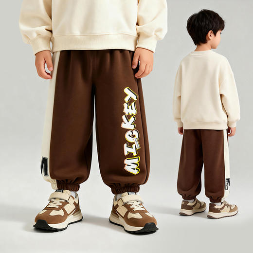 迪士尼米奇卡通印花潮酷长裤XD3DK002 商品图1