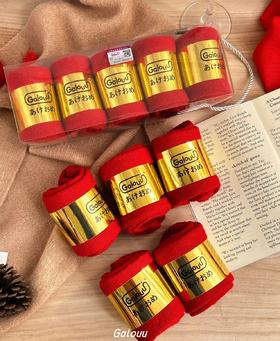 .5双一组！Galouu正红色新年红袜！加厚！毛圈礼盒袜