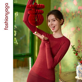 凡圣瑜伽  Q弹星光一体织长袖F14393