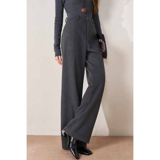 【糯米神裤】厚实保暖【一条过冬”醋酸羊毛】直筒裤西裤保暖显瘦百搭 米思阳2025冬季新品直筒休闲裤5625 商品图2