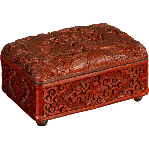 清	铜胎剔红云龙纹文房盒 商品图5