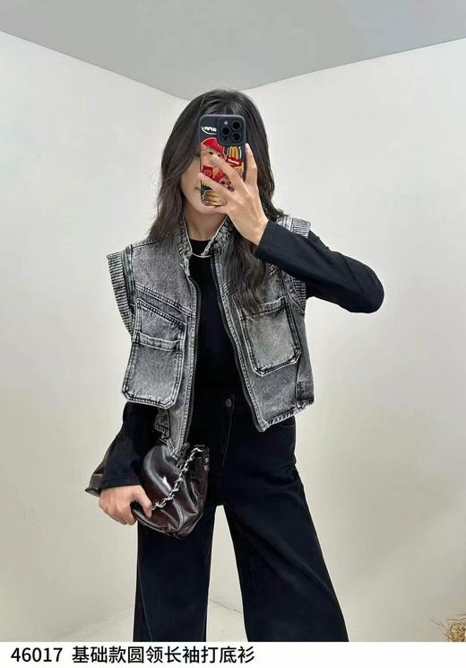 74W20435#做旧牛仔马甲 商品图0