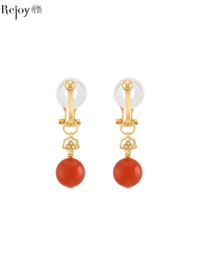 【天猫同款】耳扣款-密扇-18K南红耳夹