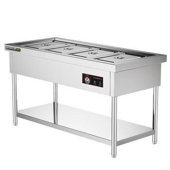 圣托（shentop）商用保温售饭台四格 不锈钢食堂快餐加热分餐台 多格电热饭菜保温汤池【201份数盘】 STTA-FA15 /商用电器 /商用加热类设备 /保温售饭台 商品图3