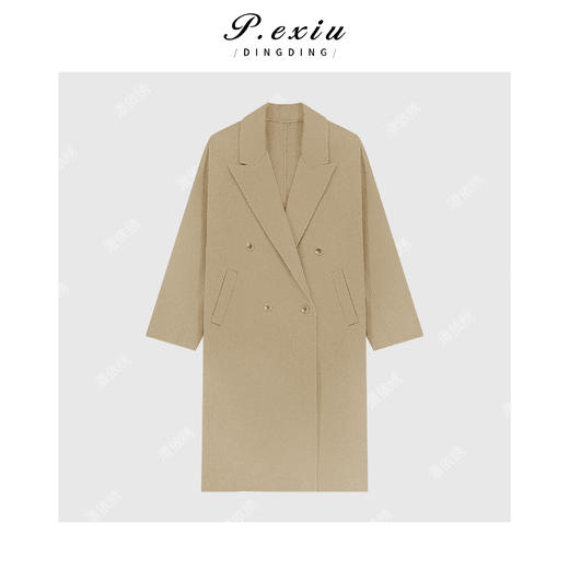PanYiXiu/潘依绣羊驼贝贝羊毛极简主义西装领双面羊毛大衣 YJ9108 商品图2