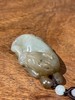 褐沁白玉雕貔貅兽吊坠，顺丰包邮 商品缩略图1
