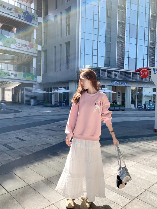 <曾小咸推荐>现货秒杀 ！微信超特价！韩系蕾丝蝴蝶结加绒卫衣 日常199.99 立减110 秒杀89.99！！ 商品图8