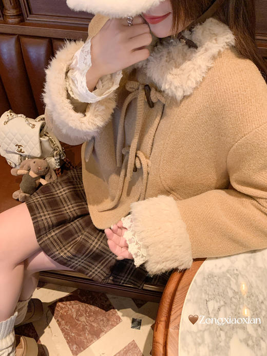 <曾小咸推荐>现货秒杀 ！微信超特价！韩系牛角扣毛呢外套 日常359.99 立减210 秒杀149.99！！ 商品图14