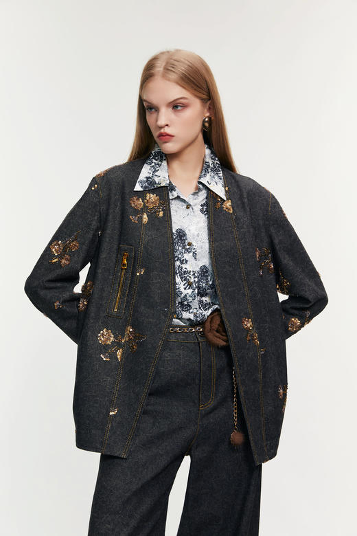 SAFICOO  摩登时尚 微阔型复古西装式外套 商品图1