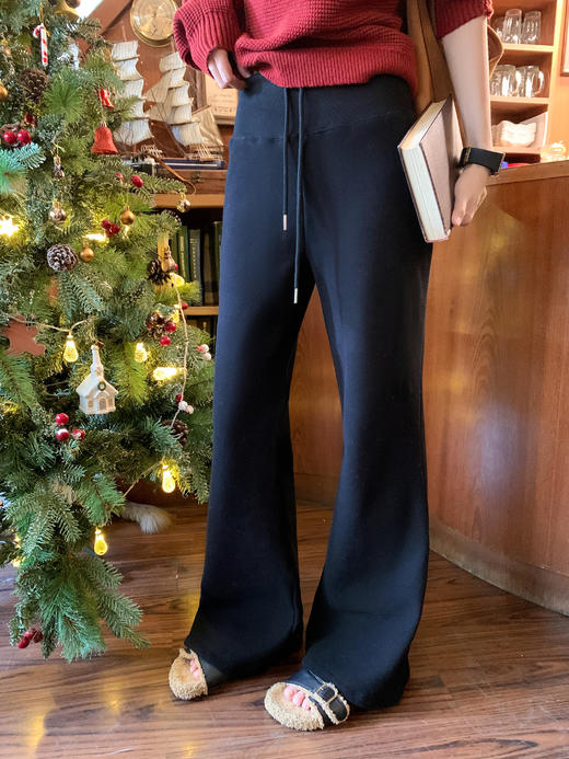 <曾小咸推荐>现货秒杀 ！微信超特价！韩系镂空挂脖针织衫 日常169.99 立减90 秒杀79.99！！抽绳微喇加绒休闲裤 秒杀69.99！！ 商品图5