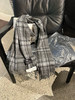 国内现货MaxMara黑灰格子羊绒围巾1300元配购物袋 商品缩略图1