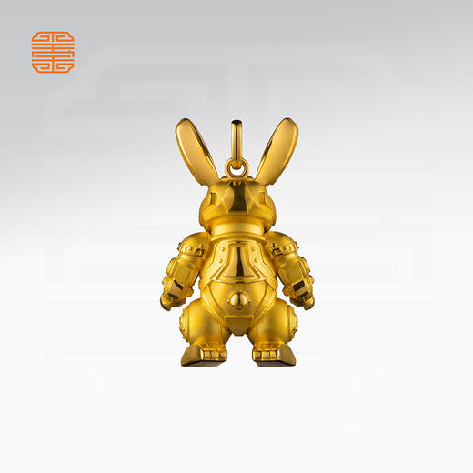 玺匠金铺《足金生肖机甲之兔》足金9999 吊坠项链生日礼物 商品图3