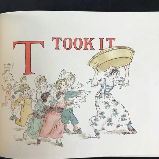 约20世纪早期 凯特·格林纳威《一个苹果派》 20页彩色插图 布脊精装16开 商品图5