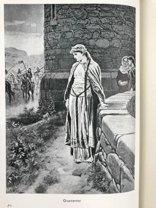 1909年 亚瑟王与圆桌骑士的故事 16幅插图 真皮脊精装32开 商品图2